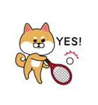 テニスやりたすぎる柴犬（個別スタンプ：15）