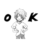 白黒ボーイ（個別スタンプ：10）