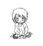 白黒ボーイ（個別スタンプ：16）