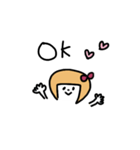 おかっぱ少女の日常会話（個別スタンプ：3）