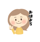 ゆるふわガールときどきボーイ（個別スタンプ：1）