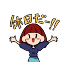 女の子スタンプ（お仕事）（個別スタンプ：1）