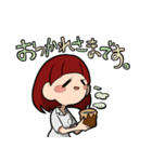 女の子スタンプ（お仕事）（個別スタンプ：5）