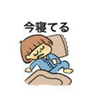 なかよぴマンブラザーズバンド(女の子と猫)（個別スタンプ：6）