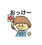 なかよぴマンブラザーズバンド(女の子と猫)（個別スタンプ：8）