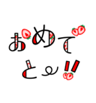 ◎フルーツ輪切り文字◎いちごver♪♪（個別スタンプ：18）