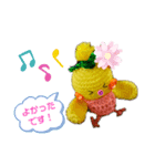 編みぐるみポニーテールインコ（個別スタンプ：5）