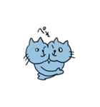 ゆるい青にゃんこ(日常)（個別スタンプ：8）