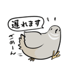 敬語のヒメウズラ・シルバー・かわいい小鳥（個別スタンプ：36）