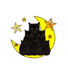 黒猫のハロウィンスタンプ（個別スタンプ：8）
