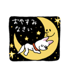 お茶目なmix白ワンコ（立ち耳）（個別スタンプ：12）