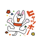 お茶目なmix白ワンコ（立ち耳）（個別スタンプ：16）