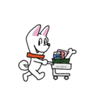 お茶目なmix白ワンコ（立ち耳）（個別スタンプ：20）