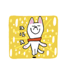 お茶目なmix白ワンコ（立ち耳）（個別スタンプ：40）