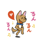 お茶目なmix茶ワンコ（立ち耳）（個別スタンプ：14）