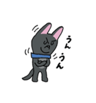お茶目なmix黒ワンコ（立ち耳）（個別スタンプ：5）