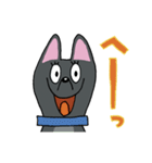 お茶目なmix黒ワンコ（立ち耳）（個別スタンプ：9）