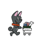 お茶目なmix黒ワンコ（立ち耳）（個別スタンプ：20）