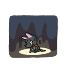 お茶目なmix黒ワンコ（立ち耳）（個別スタンプ：24）