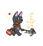お茶目なmix黒ワンコ（立ち耳）（個別スタンプ：38）