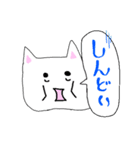 ふつうのしろいねこちゃん（個別スタンプ：13）