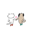ねこニャンと、イヌわん（個別スタンプ：21）