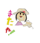 girls stamp 手書き 7歳（個別スタンプ：1）