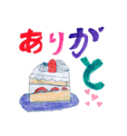 girls stamp 手書き 7歳（個別スタンプ：2）