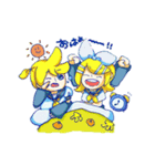 鏡音リンと鏡音レンのにこにこスタンプ（個別スタンプ：1）