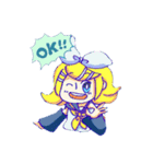 鏡音リンと鏡音レンのにこにこスタンプ（個別スタンプ：3）