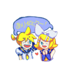 鏡音リンと鏡音レンのにこにこスタンプ（個別スタンプ：5）