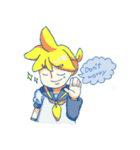 鏡音リンと鏡音レンのにこにこスタンプ（個別スタンプ：8）