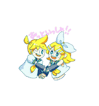 鏡音リンと鏡音レンのにこにこスタンプ（個別スタンプ：14）