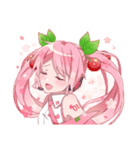 桜ミクと雪ミクセット（個別スタンプ：3）