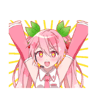 桜ミクと雪ミクセット（個別スタンプ：4）