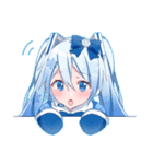 桜ミクと雪ミクセット（個別スタンプ：6）