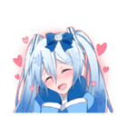 桜ミクと雪ミクセット（個別スタンプ：8）