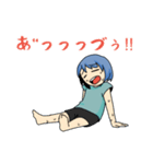 ジトメネコと女の子（個別スタンプ：13）