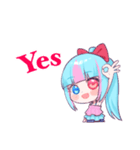 あみりちゃんスタンプNo2(ミニキャラ)（個別スタンプ：1）
