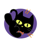 黒猫のハロウィン.（個別スタンプ：20）