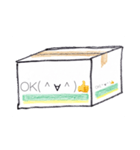ダンボールスタンプ。（個別スタンプ：7）