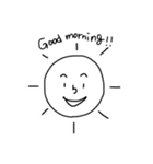 白黒のスタンプ（個別スタンプ：1）