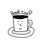白黒のスタンプ（個別スタンプ：4）