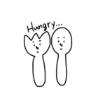 白黒のスタンプ（個別スタンプ：9）