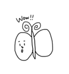 白黒のスタンプ（個別スタンプ：12）