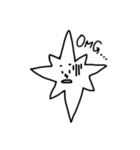 白黒のスタンプ（個別スタンプ：13）