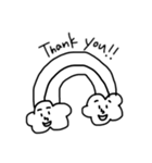 白黒のスタンプ（個別スタンプ：25）