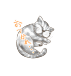 糸目のゆるふわねこちゃん（個別スタンプ：10）
