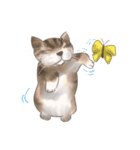 糸目のゆるふわねこちゃん（個別スタンプ：18）