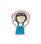 おかっぱ頭の女の子。（個別スタンプ：5）